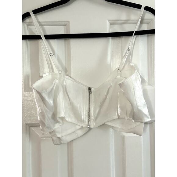 12TH TRIBE Molly Ivory Bow Crop Top Bridal Bachelorette - Sz Small - Picture 4 of 6